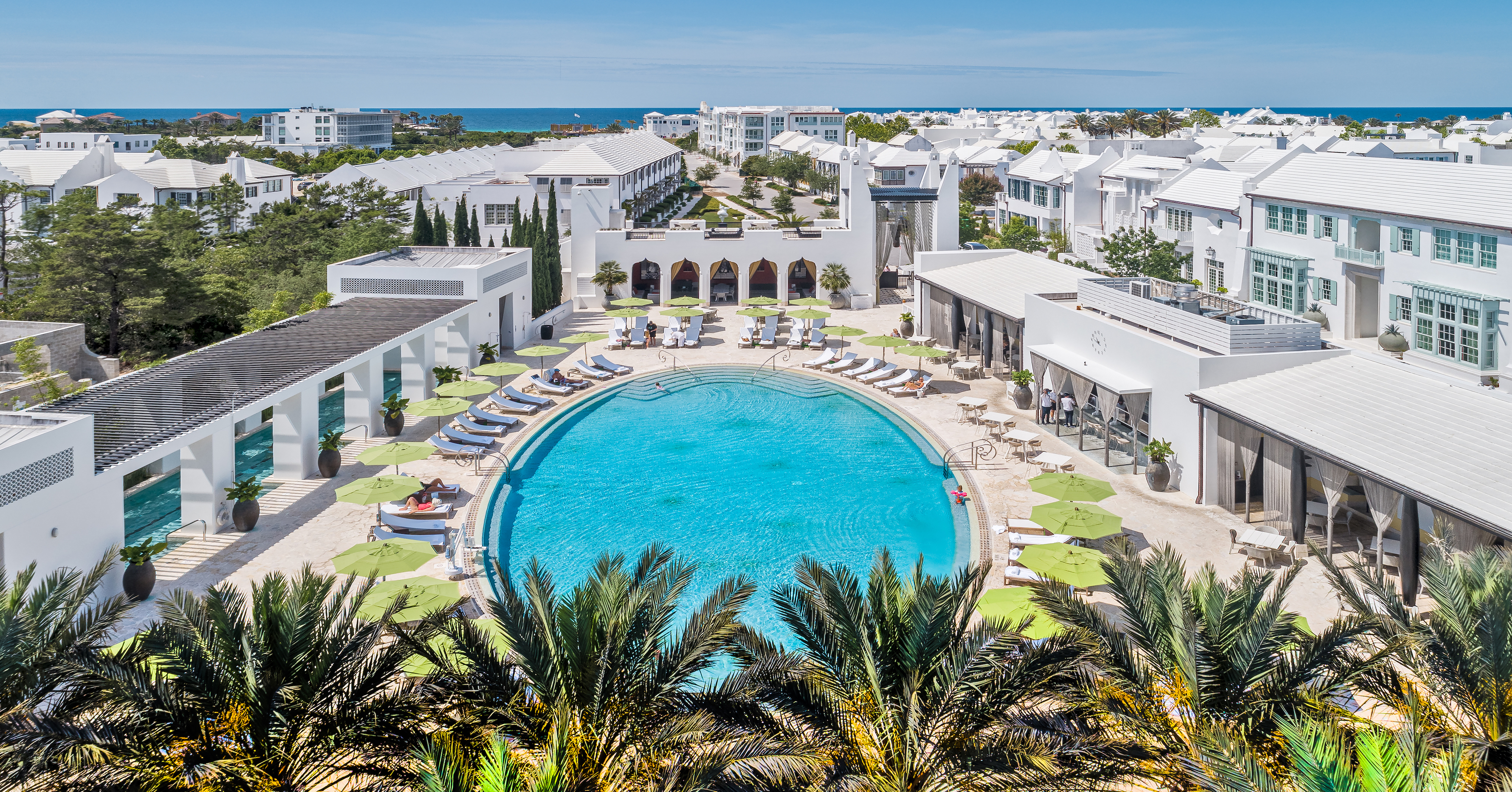 One of the luxurious outdoor pool & spas at Alys Beach